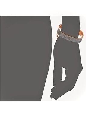 Michael Kors NEW Rose Gold Pave' Set Crystals Rectangle